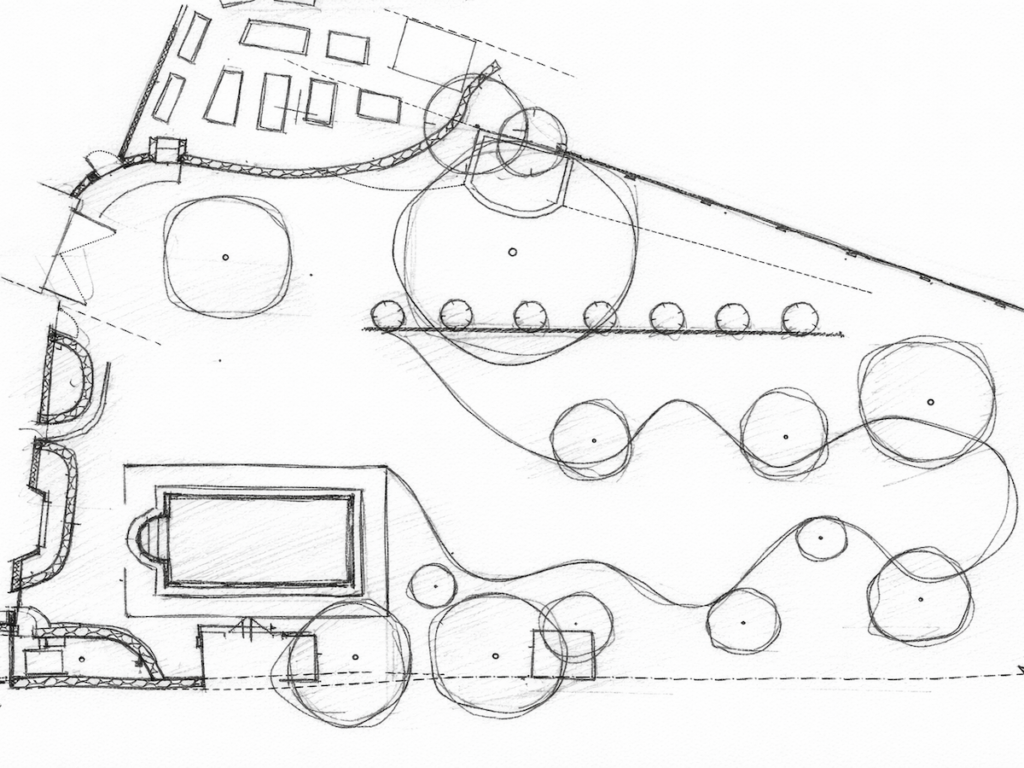 landscape design sketch sevenoaks